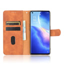 For OPPO Find X3 Neo Solid Color Skin Feel Magnetic Buckle Horizontal Flip Calf Texture PU Leather Case with Holder & Card Slots & Wallet(Brown)