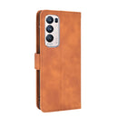 For OPPO Find X3 Neo Solid Color Skin Feel Magnetic Buckle Horizontal Flip Calf Texture PU Leather Case with Holder & Card Slots & Wallet(Brown)