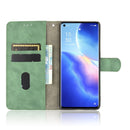 For OPPO Find X3 Neo Solid Color Skin Feel Magnetic Buckle Horizontal Flip Calf Texture PU Leather Case with Holder & Card Slots & Wallet(Green)