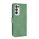 For OPPO Find X3 Neo Solid Color Skin Feel Magnetic Buckle Horizontal Flip Calf Texture PU Leather Case with Holder & Card Slots & Wallet(Green)