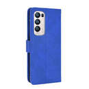 For OPPO Find X3 Neo Solid Color Skin Feel Magnetic Buckle Horizontal Flip Calf Texture PU Leather Case with Holder & Card Slots & Wallet(Blue)