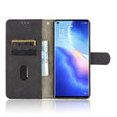 For OPPO Find X3 Neo Solid Color Skin Feel Magnetic Buckle Horizontal Flip Calf Texture PU Leather Case with Holder & Card Slots & Wallet(Black)
