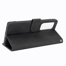 For OPPO Find X3 Neo Solid Color Skin Feel Magnetic Buckle Horizontal Flip Calf Texture PU Leather Case with Holder & Card Slots & Wallet(Black)