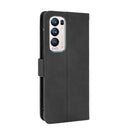 For OPPO Find X3 Neo Solid Color Skin Feel Magnetic Buckle Horizontal Flip Calf Texture PU Leather Case with Holder & Card Slots & Wallet(Black)