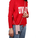 For Samsung Galaxy S21 Ultra 5G Candy Colors TPU Protective Case with Lanyard(Rose Gold)