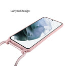 For Samsung Galaxy S21 Ultra 5G Candy Colors TPU Protective Case with Lanyard(Black)