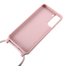 For Samsung Galaxy S21 Ultra 5G Candy Colors TPU Protective Case with Lanyard(Black)