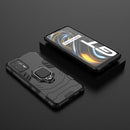 For OPPO Realme GT 5G PC + TPU Shockproof Protective Case with Magnetic Ring Holder(Black)