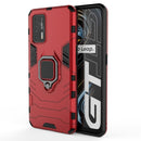 For OPPO Realme GT 5G PC + TPU Shockproof Protective Case with Magnetic Ring Holder(Red)