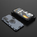 For OPPO Realme GT 5G PC + TPU Shockproof Protective Case with Magnetic Ring Holder(Navy Blue)