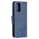 For Xiaomi Redmi Note 10 4G /Note 10s Matching Color Crocodile Texture Horizontal Flip PU Leather Case with Wallet & Holder & Card Slots(Blue)