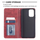 For Xiaomi Redmi Note 10 4G / Note 10s Rhombus Texture Horizontal Flip Magnetic Leather Case with Holder & Card Slots(Red)