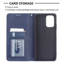 For Xiaomi Redmi Note 10 4G / Note 10s Rhombus Texture Horizontal Flip Magnetic Leather Case with Holder & Card Slots(Blue)