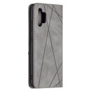 For Samsung Galaxy A32 4G Rhombus Texture Horizontal Flip Magnetic Leather Case with Holder & Card Slots(Grey)