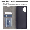 For Samsung Galaxy A32 4G Rhombus Texture Horizontal Flip Magnetic Leather Case with Holder & Card Slots(Grey)