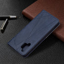 For Samsung Galaxy A32 4G Rhombus Texture Horizontal Flip Magnetic Leather Case with Holder & Card Slots(Blue)