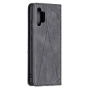 For Samsung Galaxy A32 4G Rhombus Texture Horizontal Flip Magnetic Leather Case with Holder & Card Slots(Black)