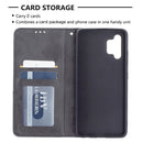 For Samsung Galaxy A32 4G Rhombus Texture Horizontal Flip Magnetic Leather Case with Holder & Card Slots(Black)