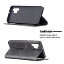 For Samsung Galaxy A32 4G Rhombus Texture Horizontal Flip Magnetic Leather Case with Holder & Card Slots(Black)