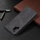 For Samsung Galaxy A32 4G Rhombus Texture Horizontal Flip Magnetic Leather Case with Holder & Card Slots(Black)