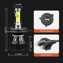 F2 H4 / HB2 / 9003 2 PCS DC9-36V / 25W / 6000K / 2500LM IP68 Waterproof Car LED Headlight(Cold White Light)