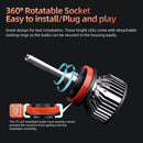 F2 H8 / H9 / H11 2 PCS DC9-36V / 25W / 6000K / 2500LM IP68 Waterproof Car LED Headlight(Cold White Light)