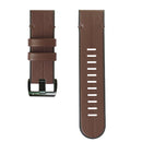 For Garmin Fenix 6X Silicone + Leather Quick Release Watch Band(Coffee)