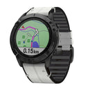 For Garmin Fenix 6X Silicone + Leather Quick Release Watch Band(Light Grey)