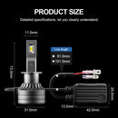 P1 H1 2 PCS DC9-36V / 30W / 6000K / 10000LM IP68 Waterproof Car LED Headlight(Cold White Light)