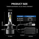 P1 H4 2 PCS DC9-36V / 30W / 6000K / 10000LM IP68 Waterproof Car LED Headlight(Cold White Light)