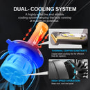 P1 H4 2 PCS DC9-36V / 30W / 6000K / 10000LM IP68 Waterproof Car LED Headlight(Cold White Light)