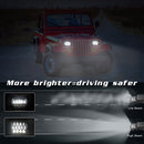 7 inch(5X7)/(7X6) H4 DC 9V-30V 30000LM 300W 8LEDs Car Square Shape LED Headlight Lamps for Jeep Wrangler