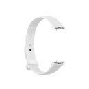 For Samsung Galaxy Fit SM-R370 Silicone Glossy Nail Button Watch Band(White)