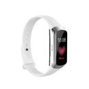 For Samsung Galaxy Fit SM-R370 Silicone Glossy Nail Button Watch Band(White)