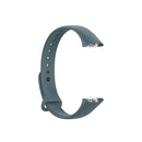 For Samsung Galaxy Fit SM-R370 Silicone Glossy Nail Button Watch Band(Rock Cyan)