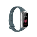 For Samsung Galaxy Fit SM-R370 Silicone Glossy Nail Button Watch Band(Rock Cyan)
