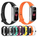 For Samsung Galaxy Fit SM-R370 Silicone Glossy Nail Button Watch Band(White)