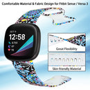 For Fitbit Versa 3 Printing Watch Band, Size:L(E)