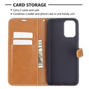 For Xiaomi Redmi Note 10 4G / Note 10S Color Matching Denim Texture Horizontal Flip Leather Case with Holder & Card Slots & Wallet & Lanyard(Dark Blue)