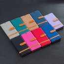 For Xiaomi Redmi Note 10 4G / Note 10S Color Matching Denim Texture Horizontal Flip Leather Case with Holder & Card Slots & Wallet & Lanyard(Dark Blue)