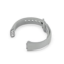 For Samsung Galaxy Fit SM-R370 Silicone Steel Shrapnel Black Buckle Watch Band(Grey)