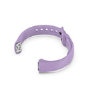 For Samsung Galaxy Fit SM-R370 Silicone Steel Shrapnel Black Buckle Watch Band(Light Purple)