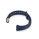 For Samsung Galaxy Fit SM-R370 Silicone Steel Shrapnel Black Buckle Watch Band(Blue)