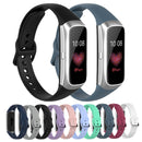 For Samsung Galaxy Fit SM-R370 Silicone Steel Shrapnel Black Buckle Watch Band(Wine Red)