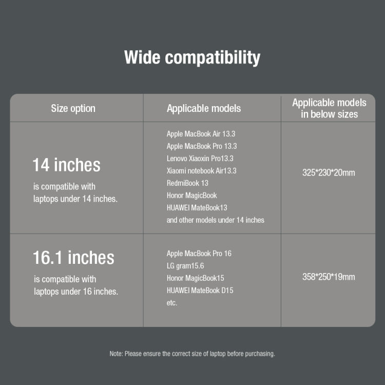 NILLKIN Water Wave Texture Versatile Laptop Sleeve For 16.0 inch and Below(Black)