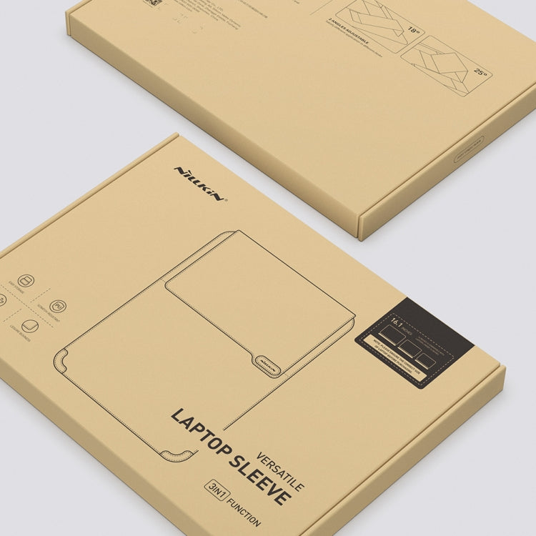 NILLKIN Water Wave Texture Versatile Laptop Sleeve For 16.0 inch and Below(Brown)