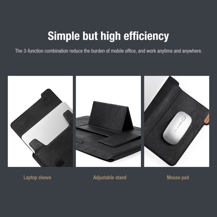 NILLKIN Water Wave Texture Versatile Laptop Sleeve For 16.0 inch and Below(Black)