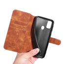 For Galaxy M30s DG.MING Retro Oil Side Horizontal Flip Case with Holder & Card Slots & Wallet(Brown)