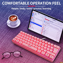 HXSJ V700 61 Keys RGB Lighting Gaming Wired Keyboard (Pink)