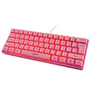 HXSJ V700 61 Keys RGB Lighting Gaming Wired Keyboard (Pink)
